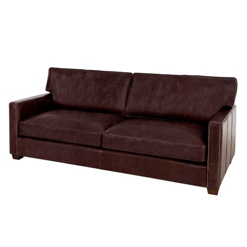 WILLIAM ÜÇLÜ DERİ KOLTUK BIKER TAN