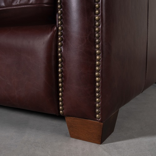 WILLIAM İKİLİ DERİ KOLTUK BIKER TAN