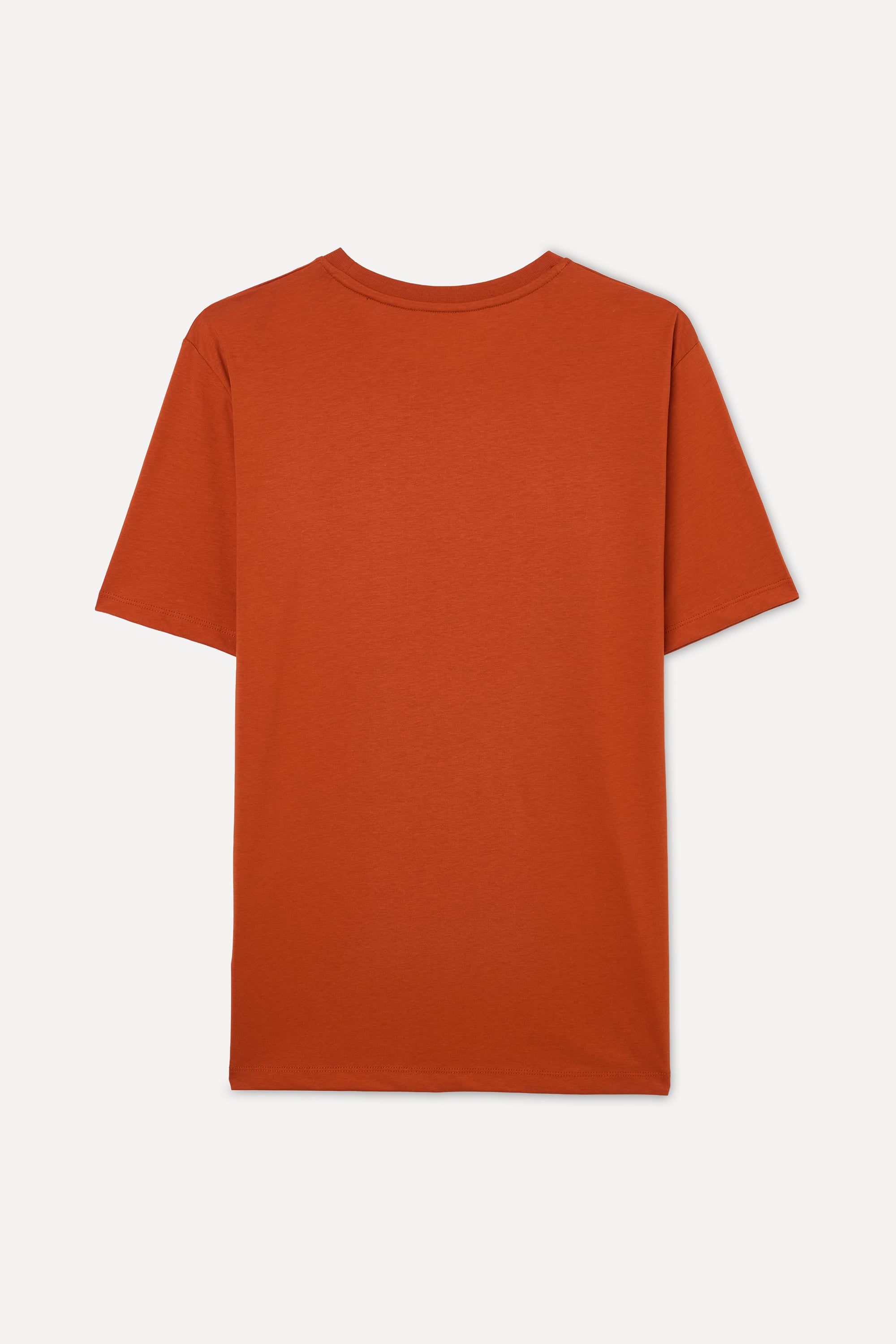 PAMUKLU BİSİKLET YAKA T-SHIRT