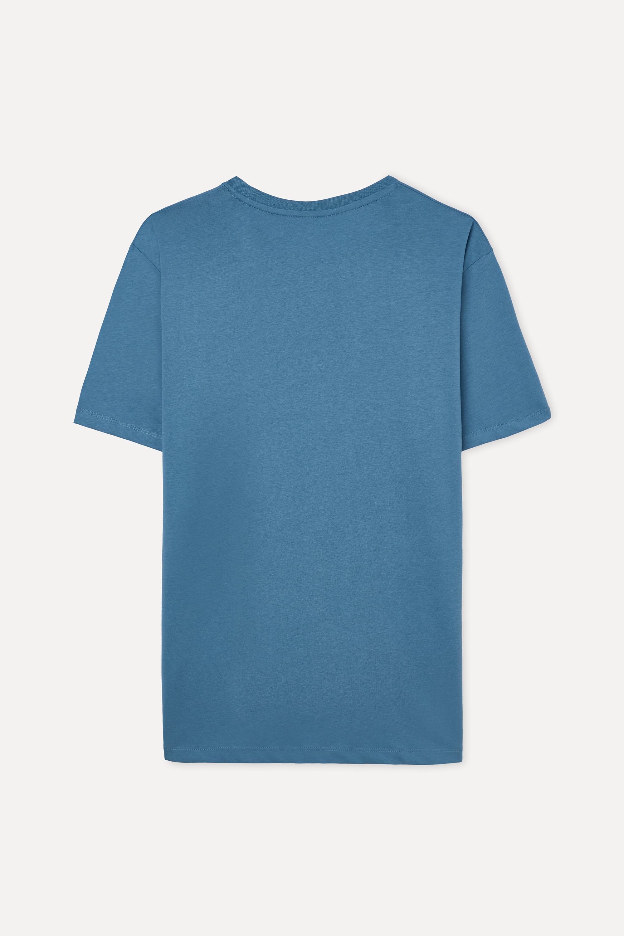 PAMUKLU BİSİKLET YAKA T-SHIRT