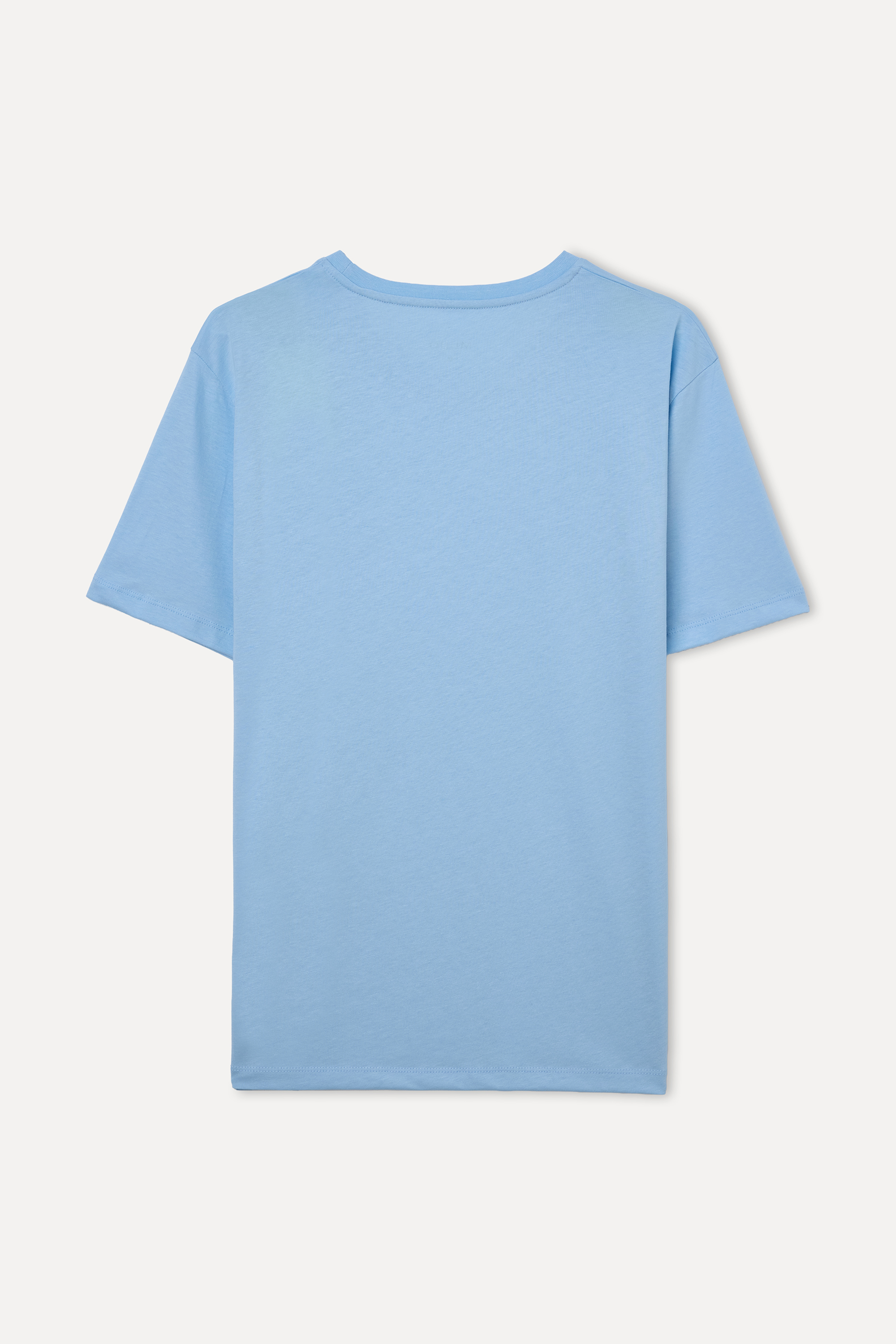 PAMUKLU BİSİKLET YAKA T-SHIRT