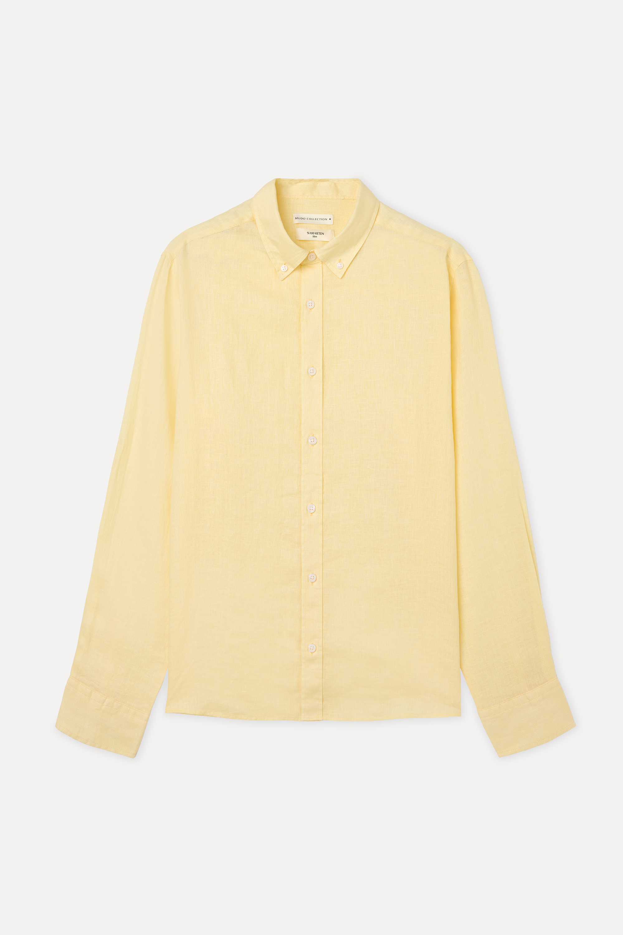 SLIM FIT UZUN KOLLU KETEN GÖMLEK