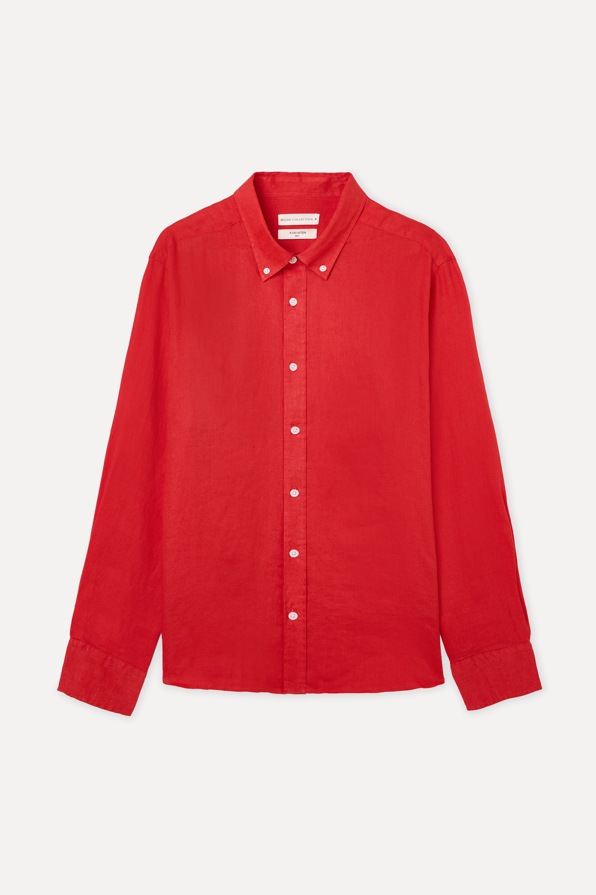 SLIM FIT UZUN KOLLU KETEN GÖMLEK