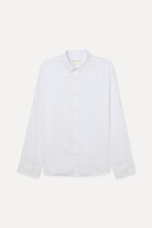 Erkek Beyaz Regular Fit Uzun Kollu Gömlek