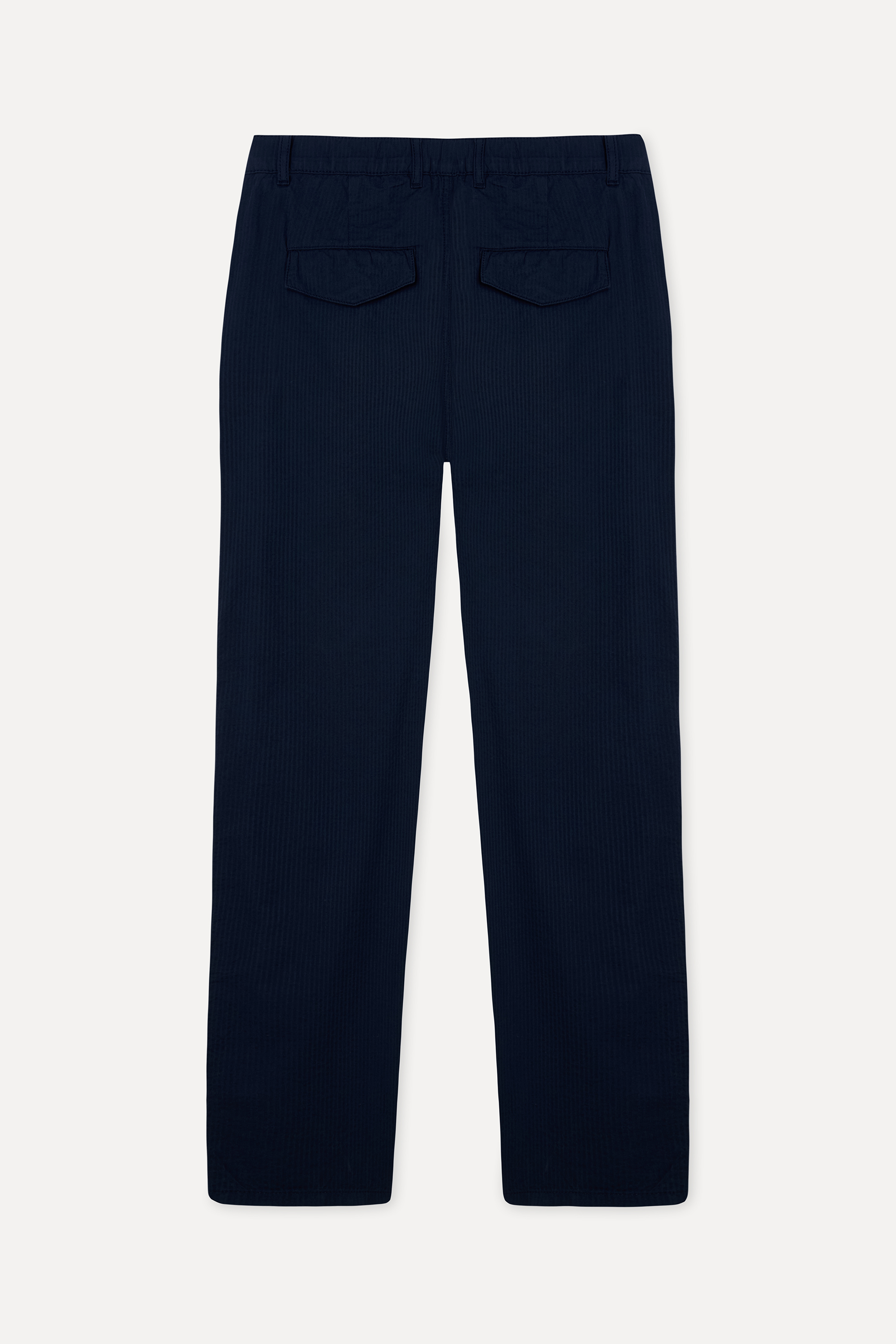 Erkek Lacivert Tekstürlü Straight Fit Pantolon