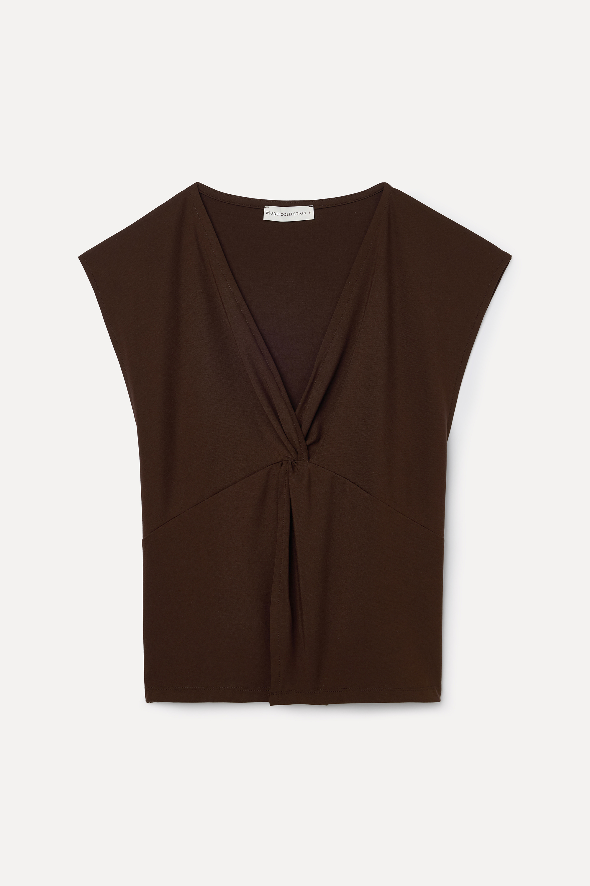 V YAKA KISA KOLLU CROP BLUZ