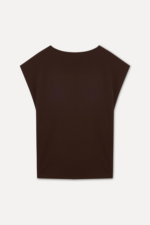 V YAKA KISA KOLLU CROP BLUZ