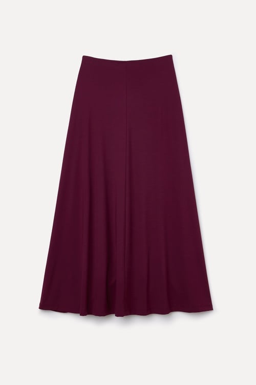 A FORM BELİ BÜZGÜLÜ YIRTMAÇLI UZUN ETEK