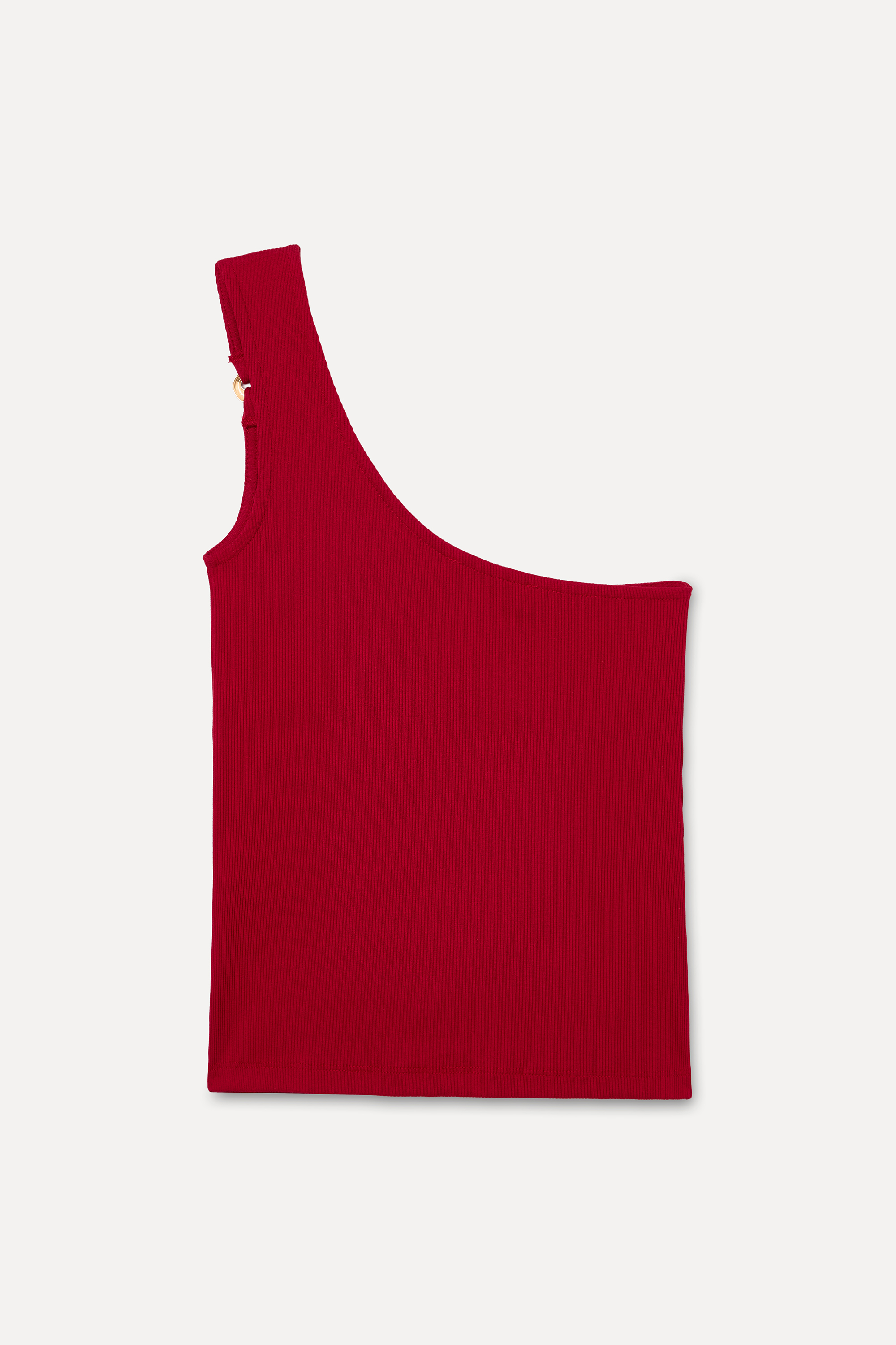 FITTED KAYIK YAKA TEK OMUZ BLUZ