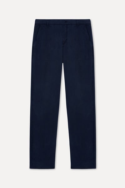 Mudo Erkek Lacivert Straight Fit Chino Pantolon
