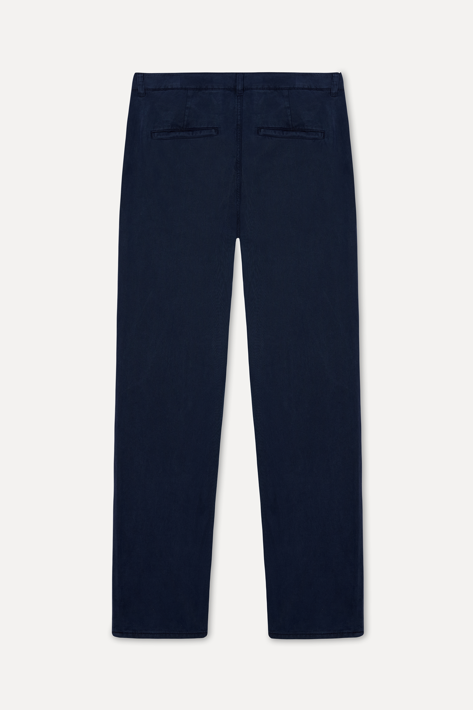 Erkek Lacivert Straight Fit Chino Pantolon
