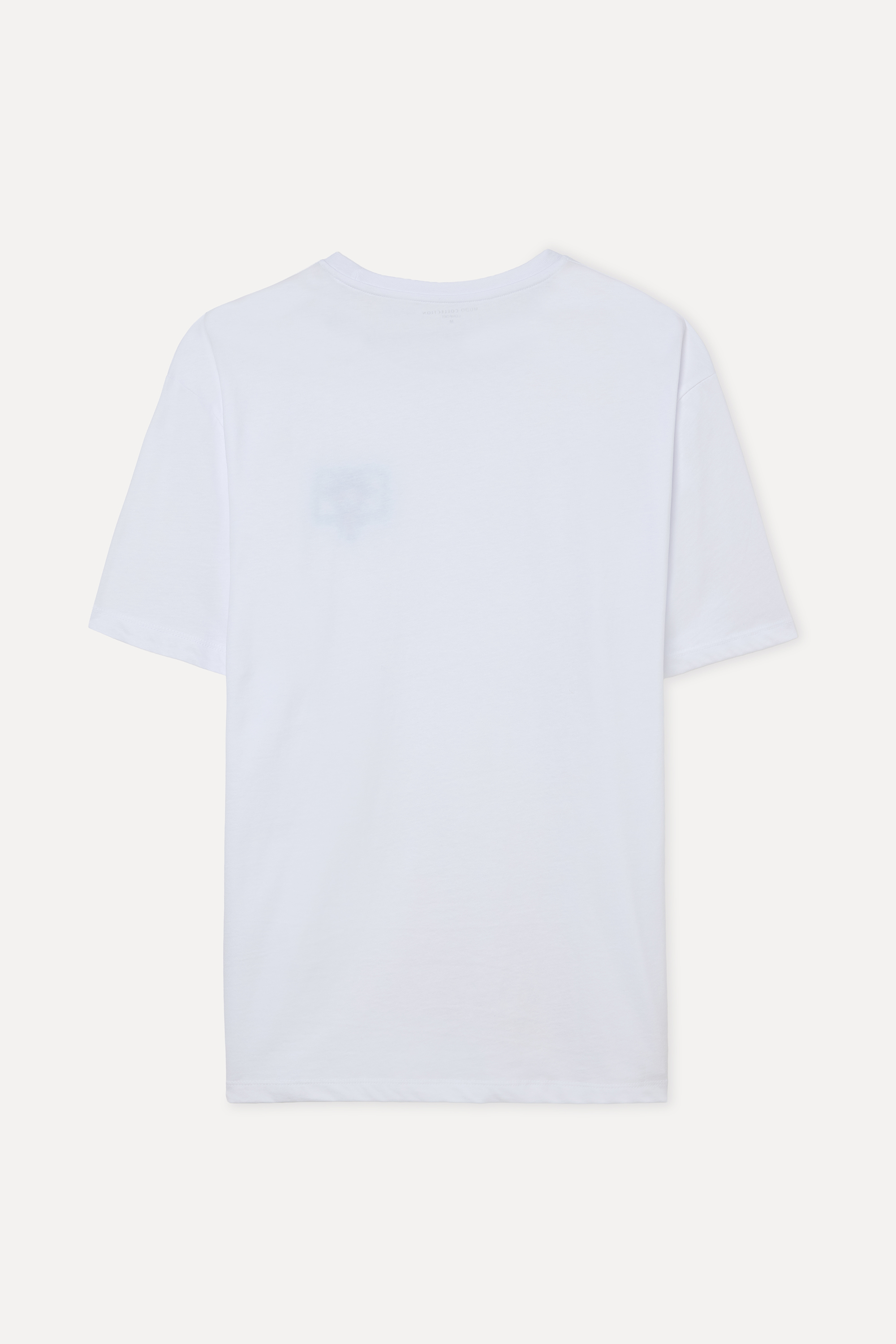 COMFORT FIT NAKIŞLI BİSİKLET YAKA T-SHIRT