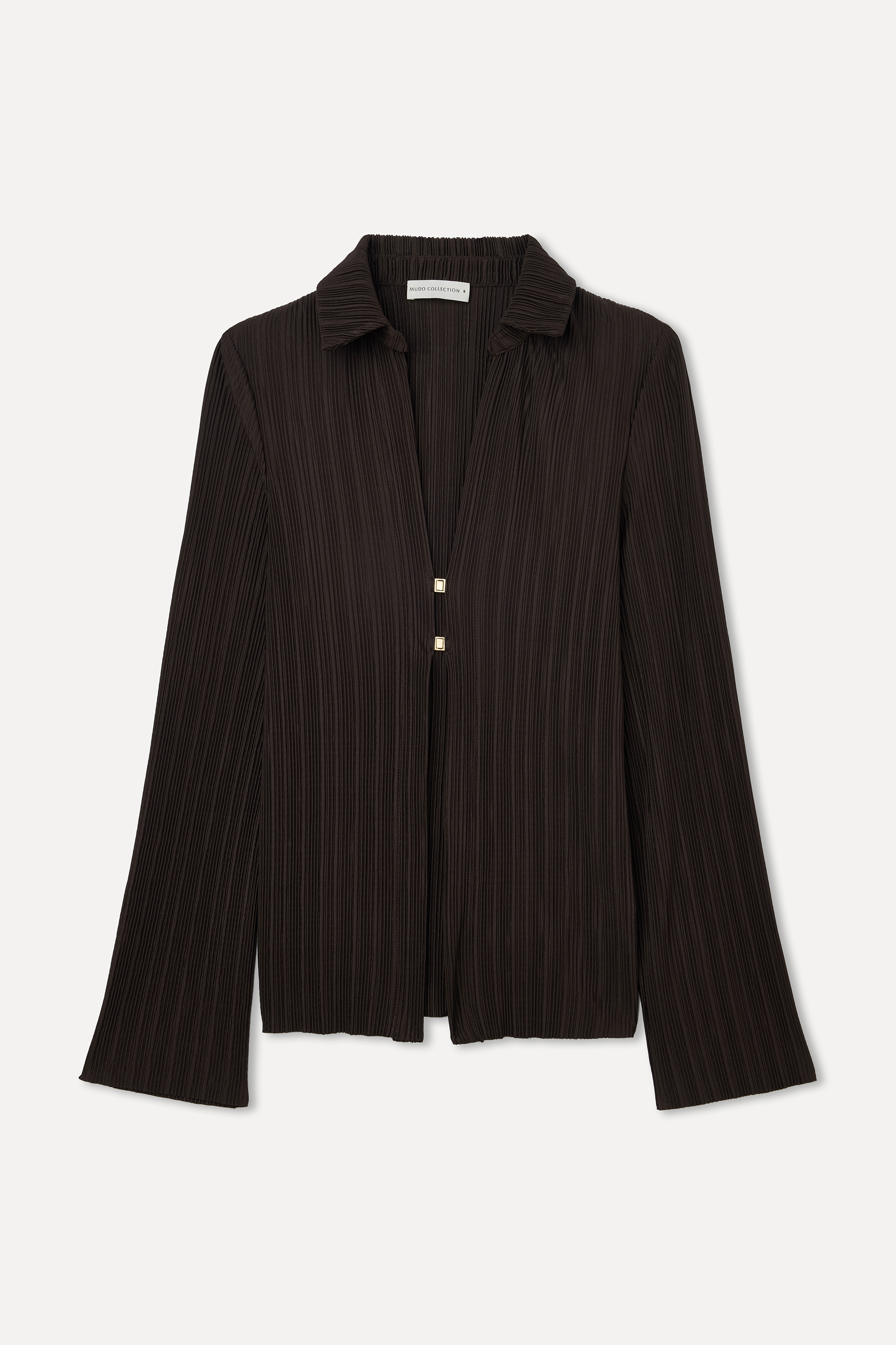 RİBANALI ÖNÜ AÇIK UZUN KOLLU BLUZ