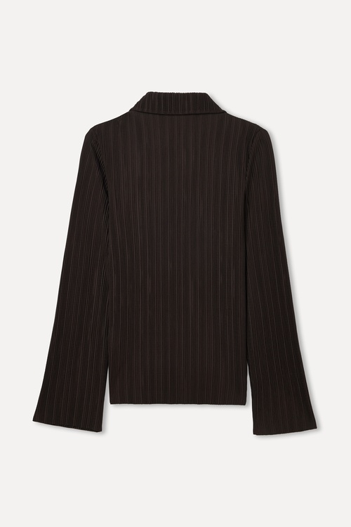 RİBANALI ÖNÜ AÇIK UZUN KOLLU BLUZ