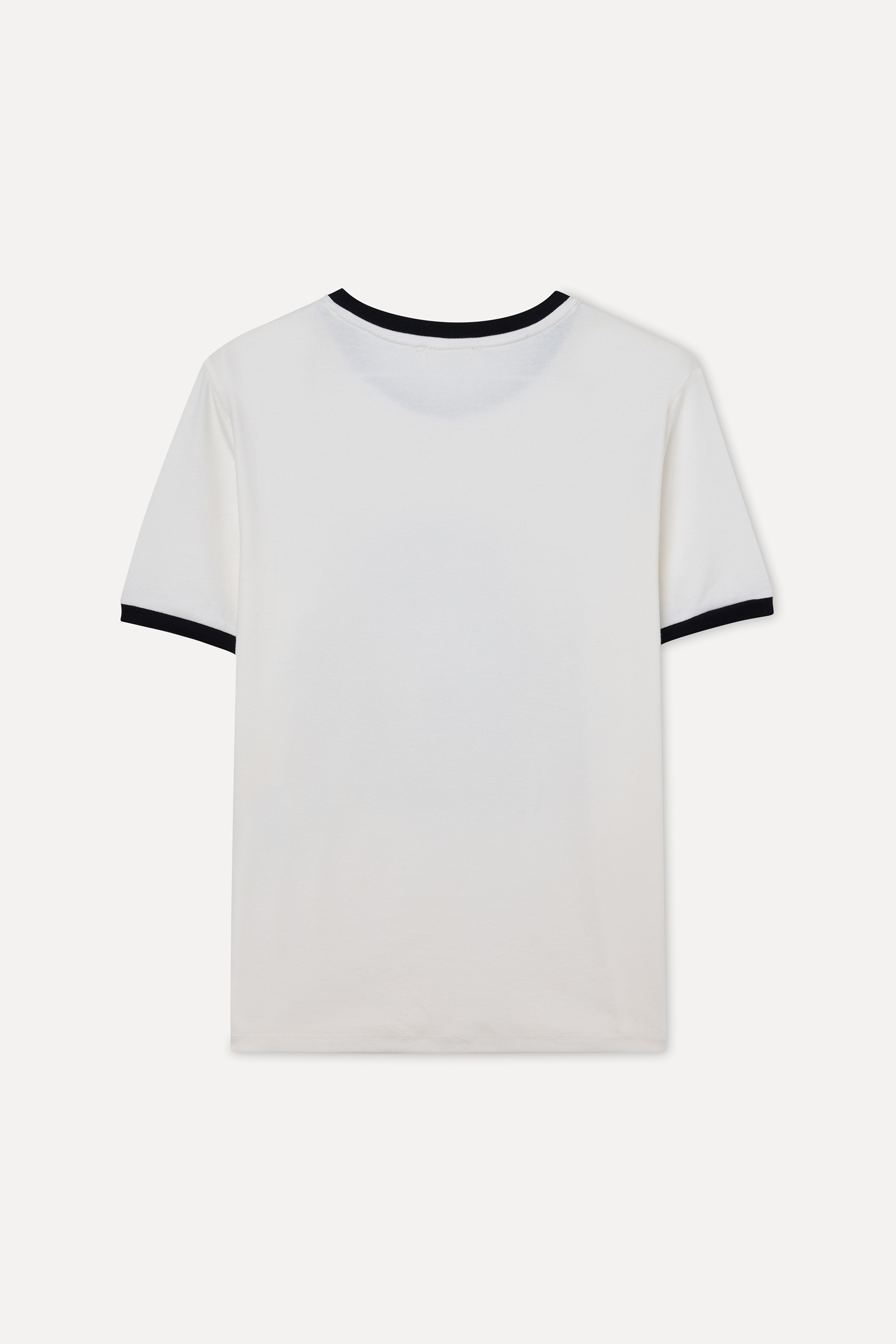 BASKILI BİSİKLET YAKA T-SHIRT