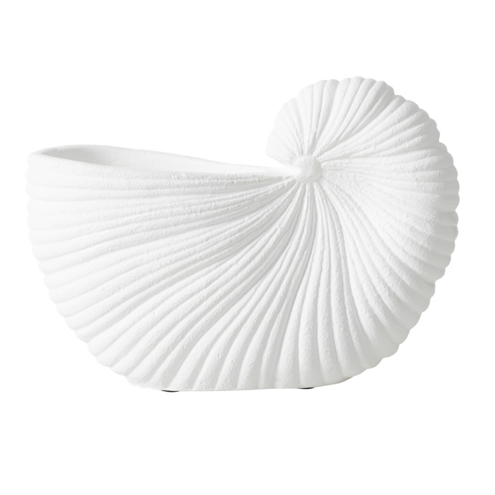 WHITE SHELL VAZO 21X10X15 CM