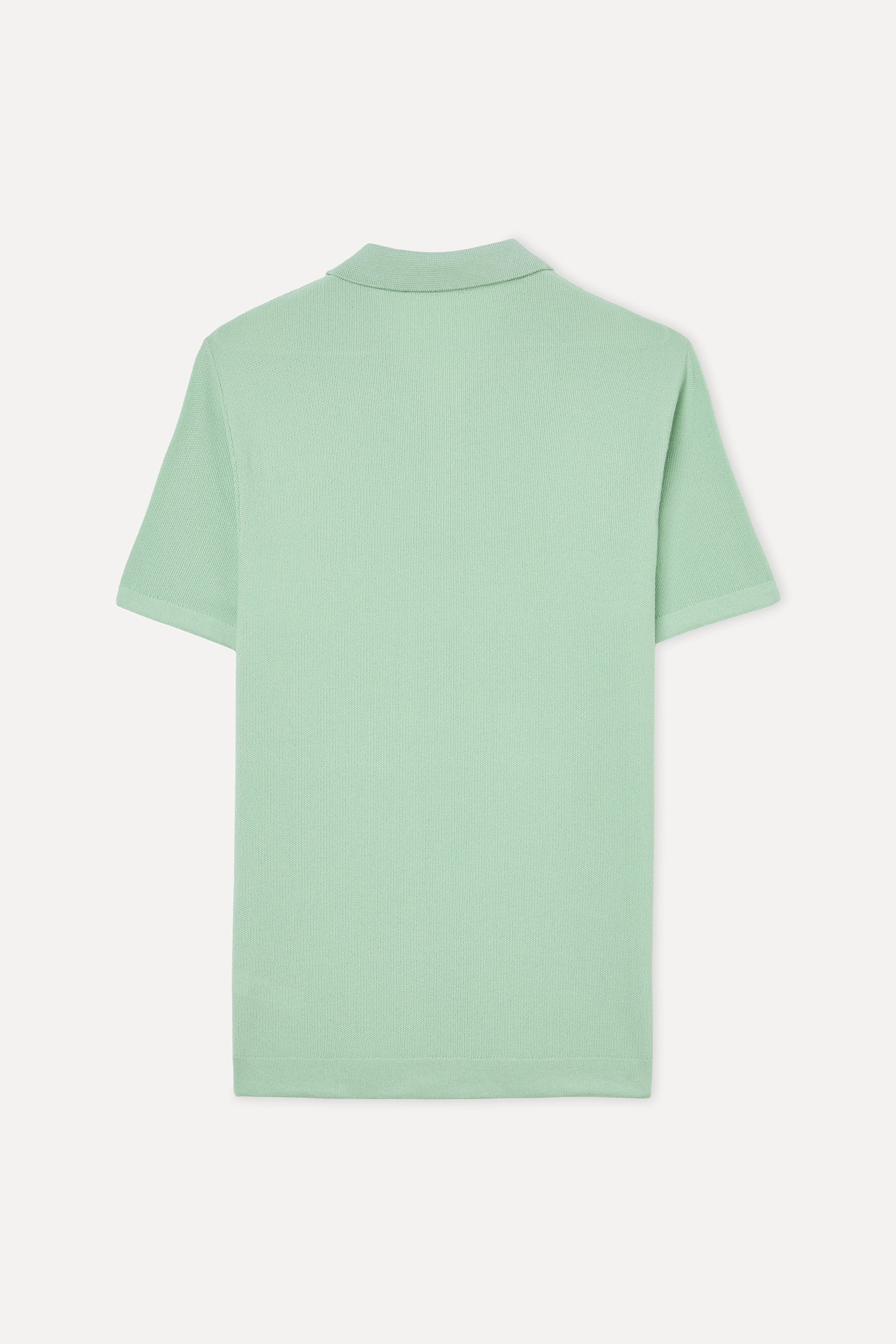 Erkek Yeşil Düğmeli Polo Yaka Kısa Kollu Triko Kazak