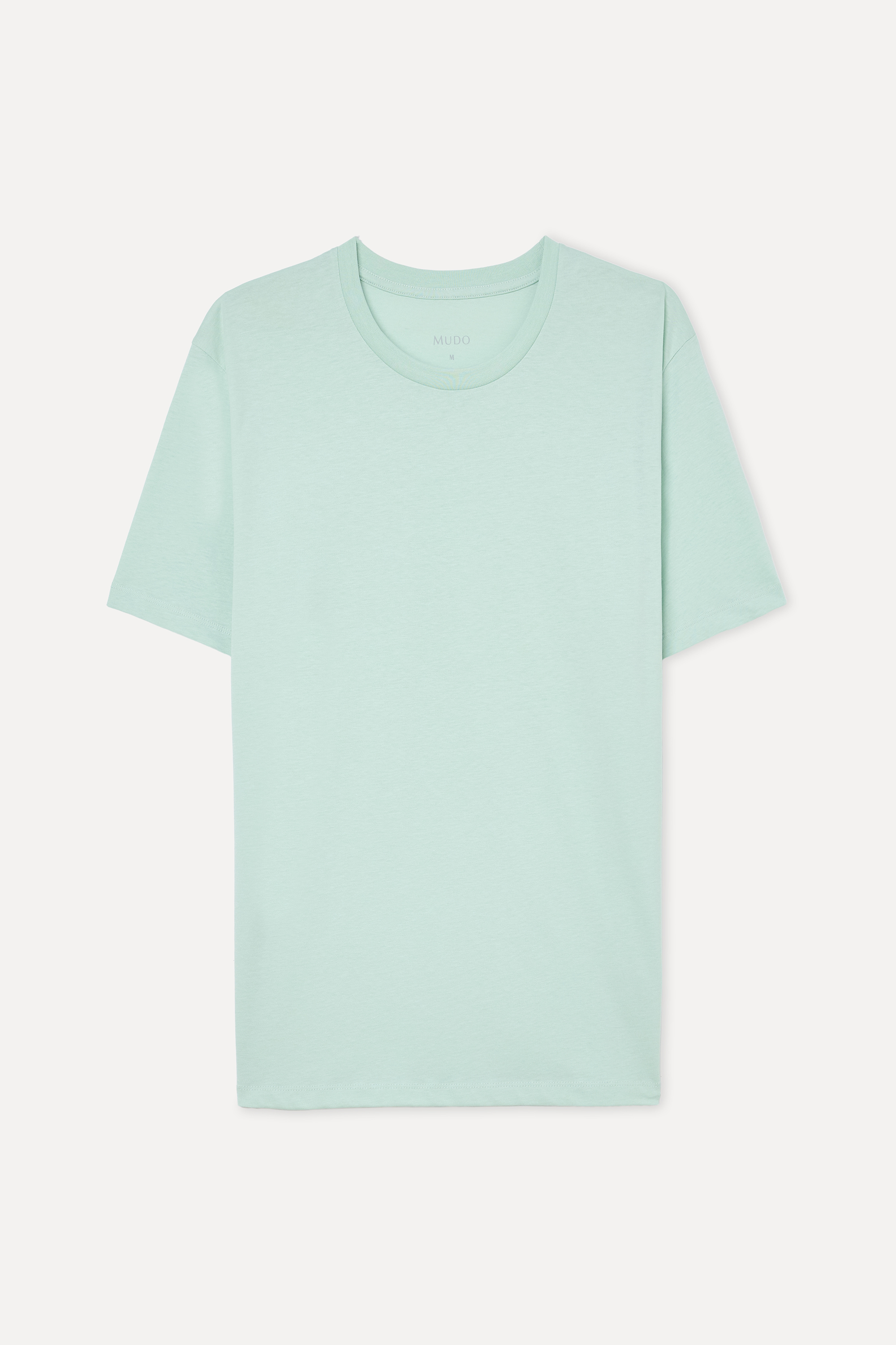 Erkek Yeşil Pamuklu Bisiklet Yaka T-Shirt