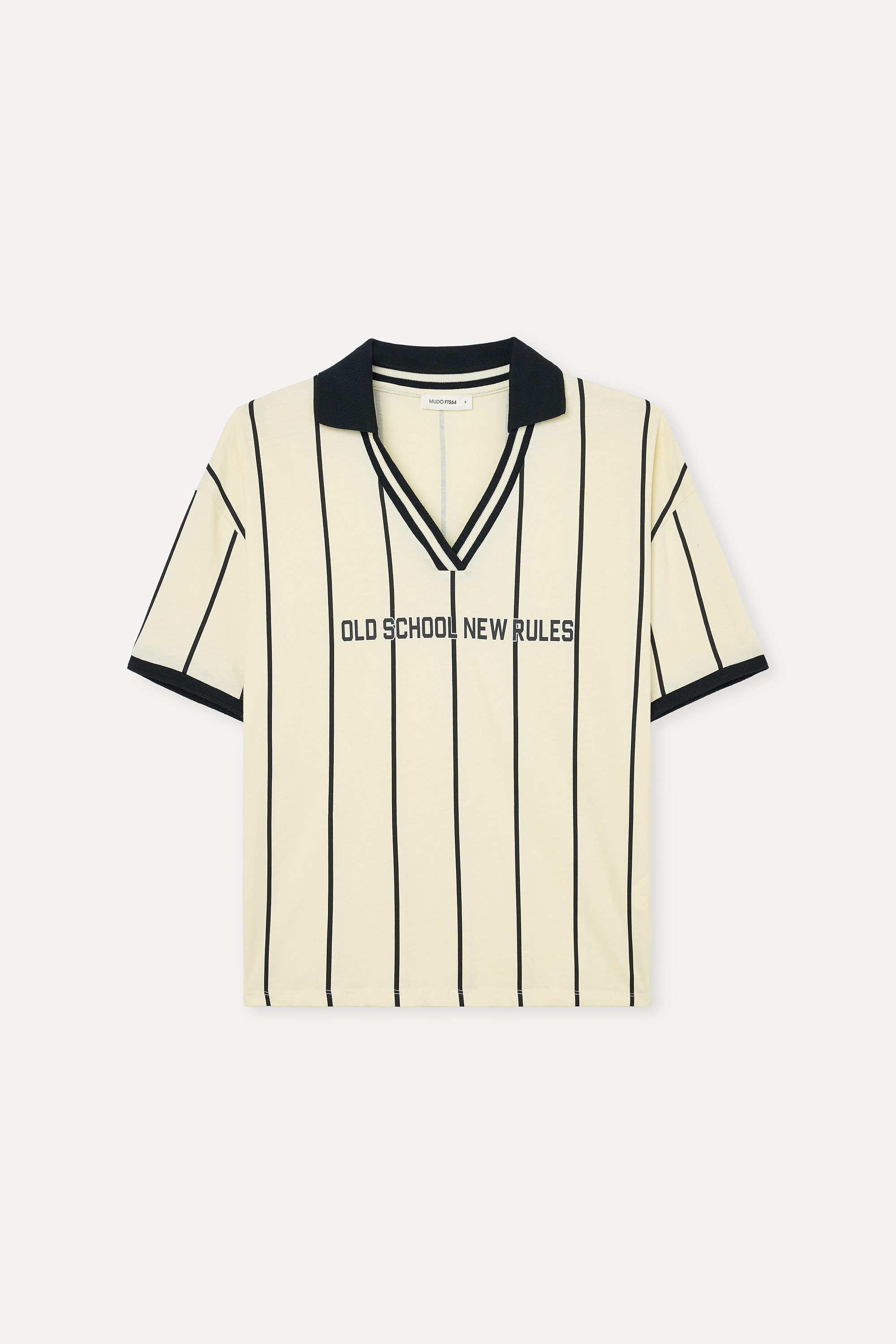 Kadın Sarı Baskılı Loose Fit Polo Yaka T-Shirt