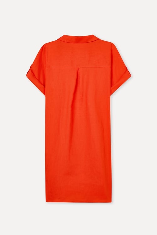  A FORM MİNİ KETEN ELBİSE