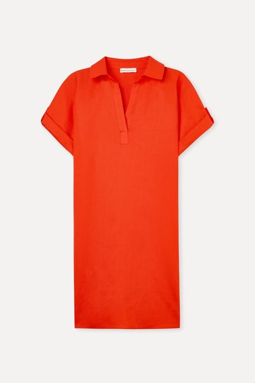  A FORM MİNİ KETEN ELBİSE