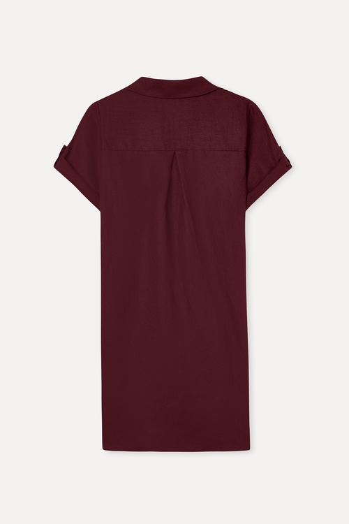  A FORM MİNİ KETEN ELBİSE