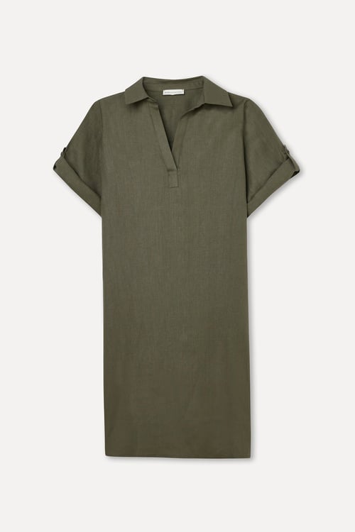  A FORM MİNİ KETEN ELBİSE