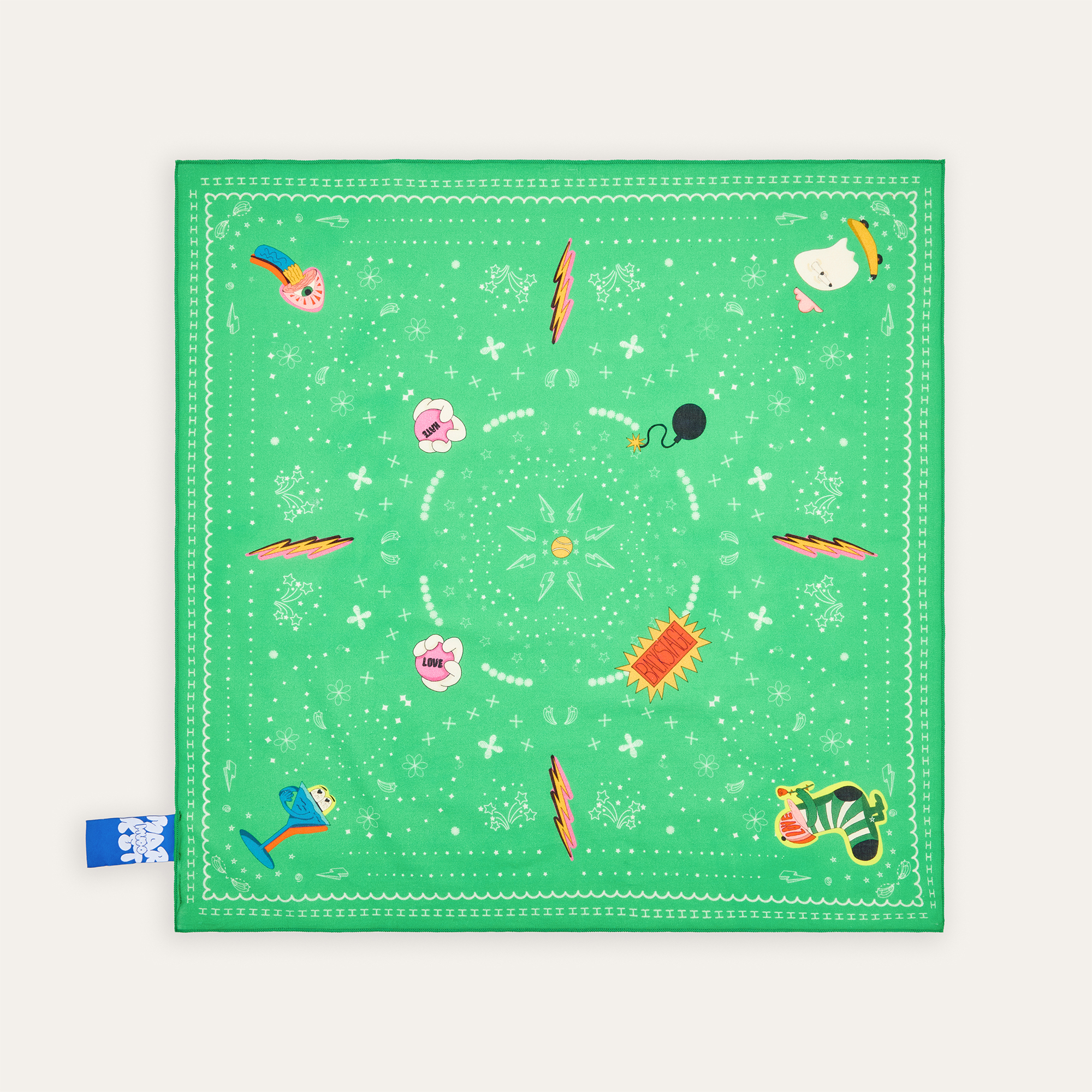 Kadın Yeşil Desenli Fular