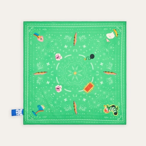 Kadın Yeşil Desenli Fular