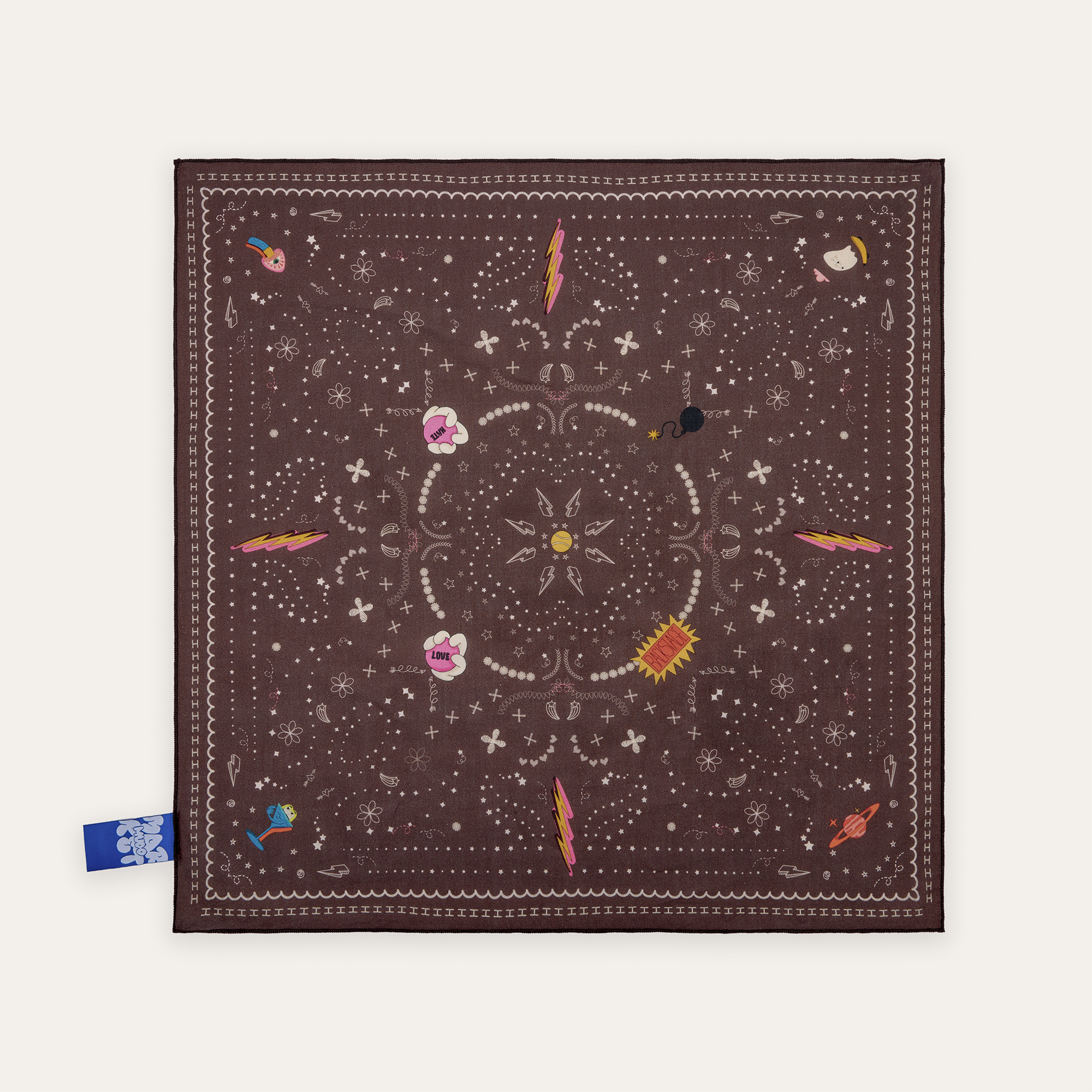 Kadın Kahverengi Desenli Fular