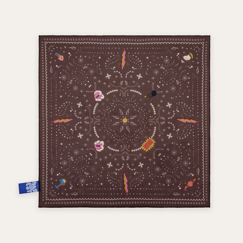 Kadın Kahverengi Desenli Fular