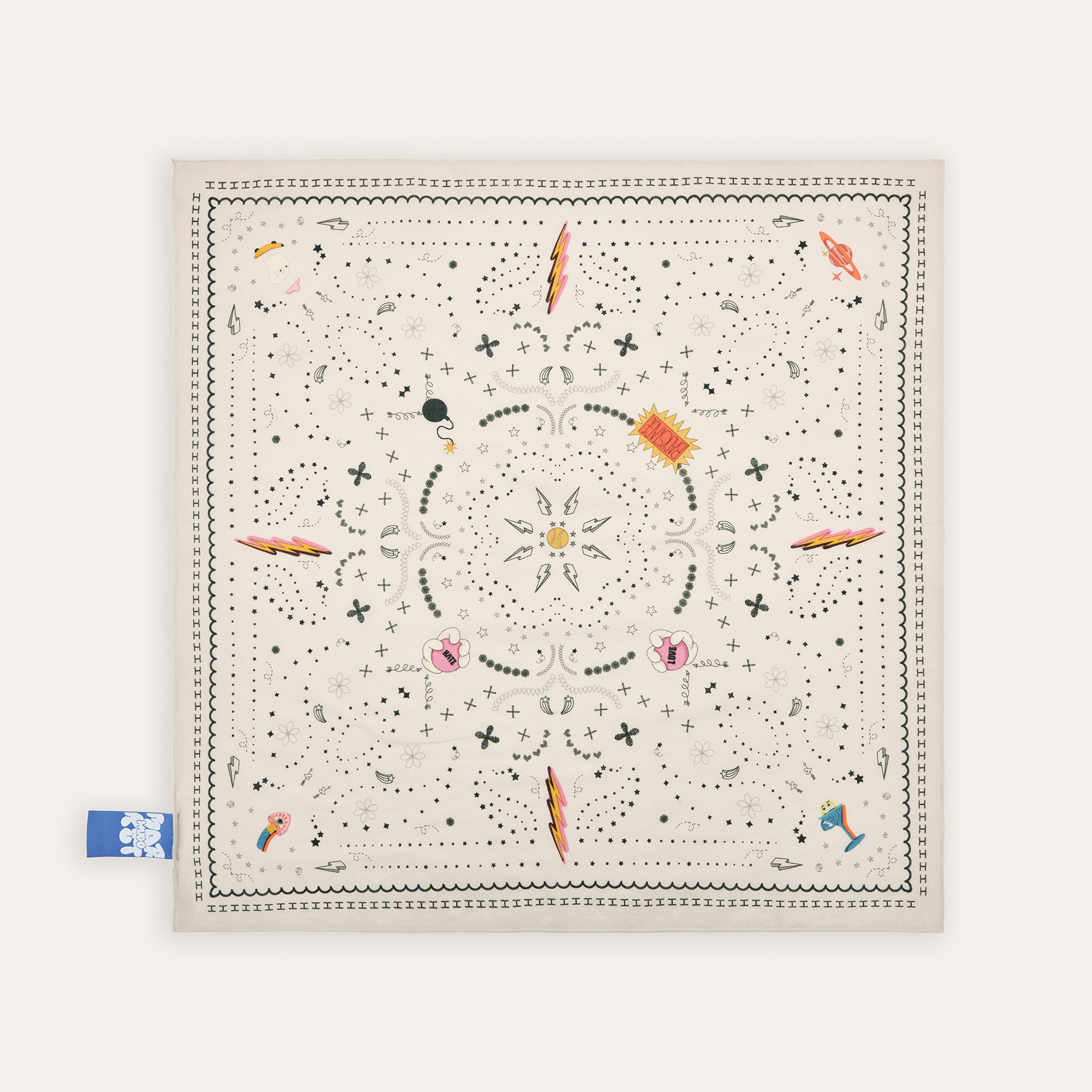 Kadın Bej Desenli Fular