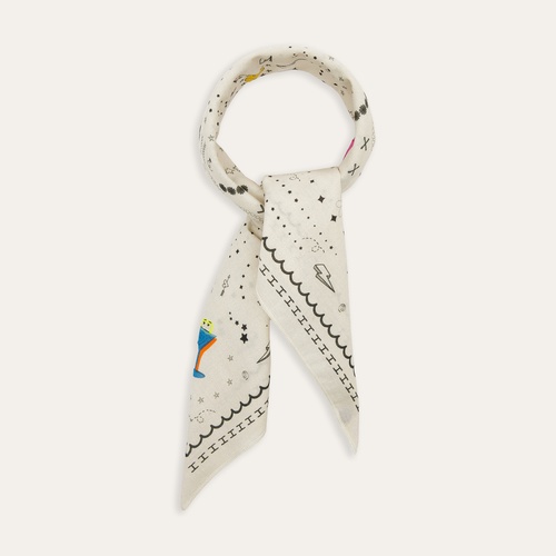 Kadın Bej Desenli Fular