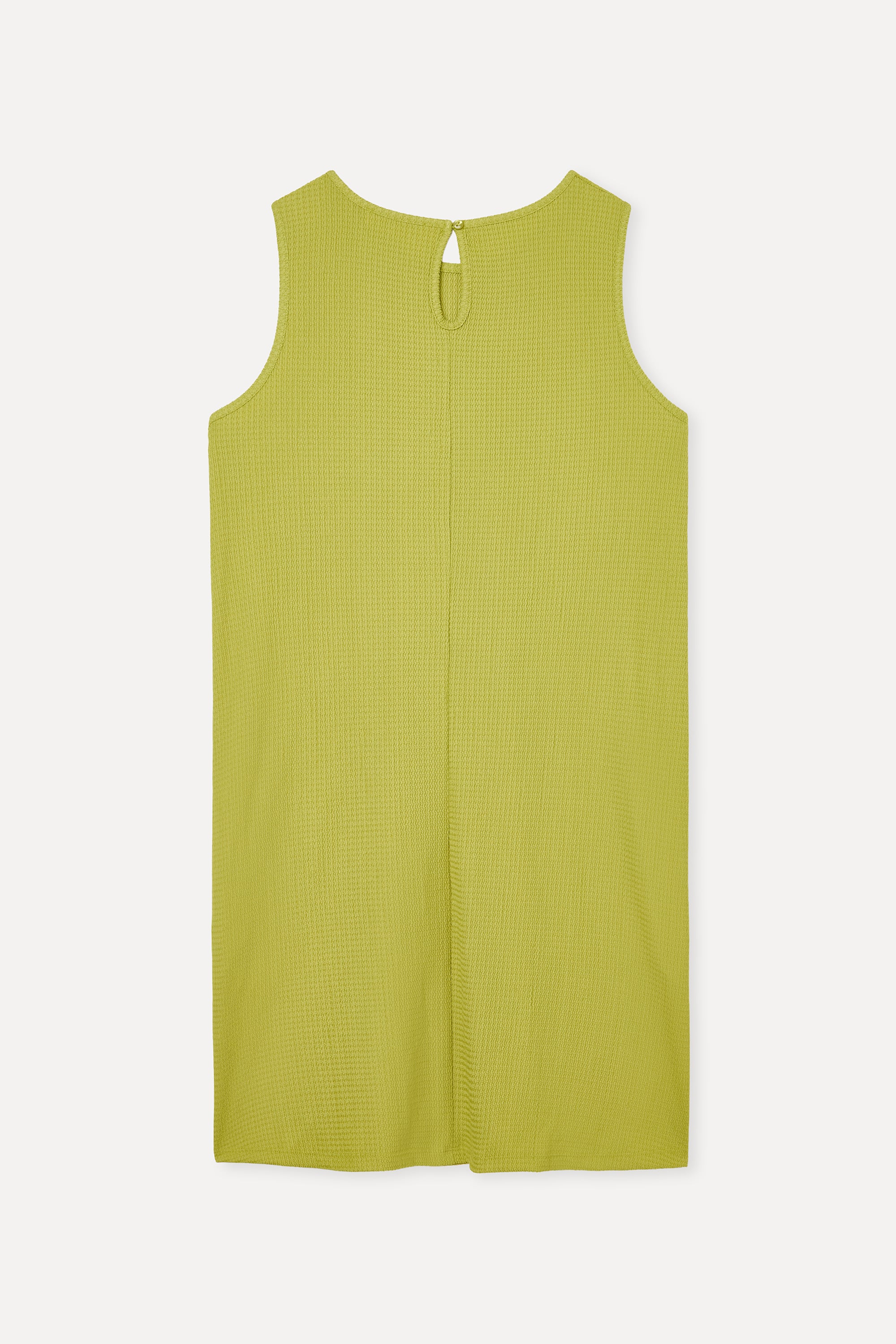 Kadın Yeşil Düz Kesim Kolsuz Mini Elbise