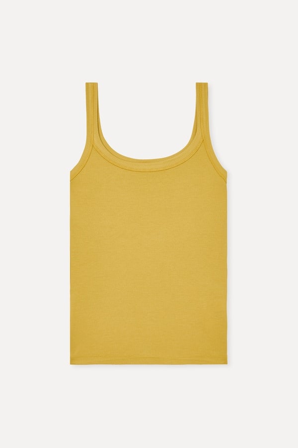 Kadın Hardal Fitted Bisiklet Yaka Atlet