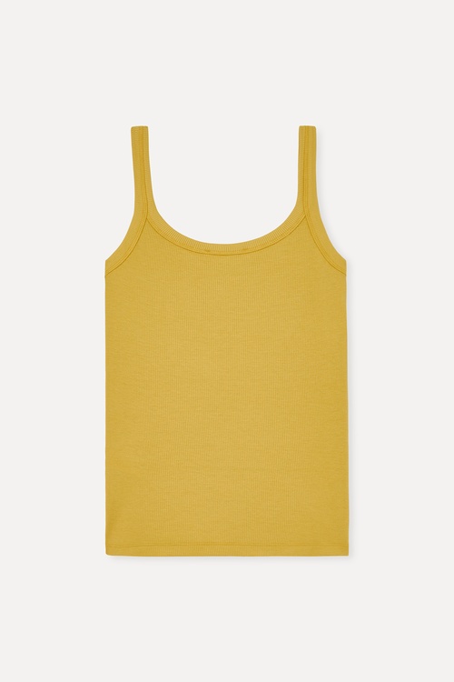 Kadın Hardal Fitted Bisiklet Yaka Atlet