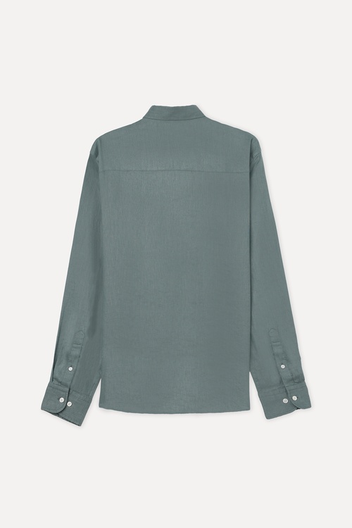  SLIM FIT UZUN KOLLU KETEN GÖMLEK