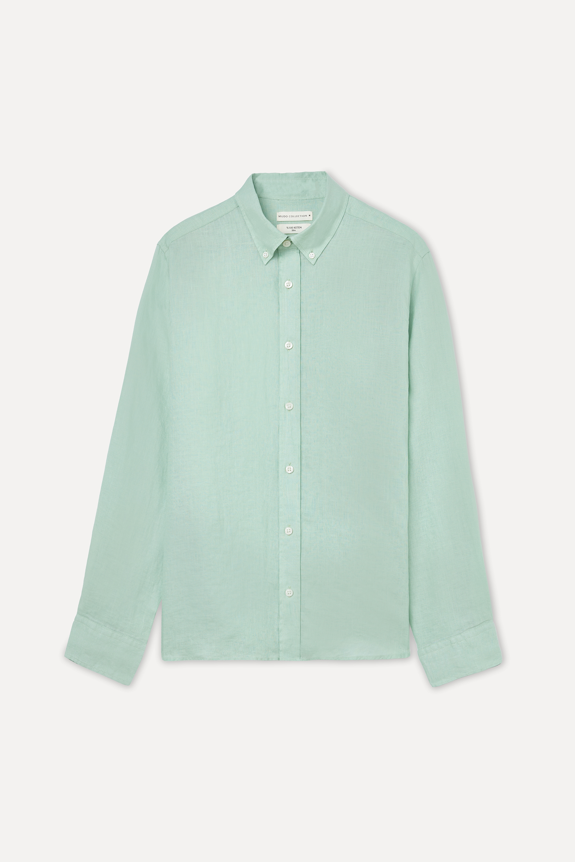 SLIM FIT UZUN KOLLU KETEN GÖMLEK