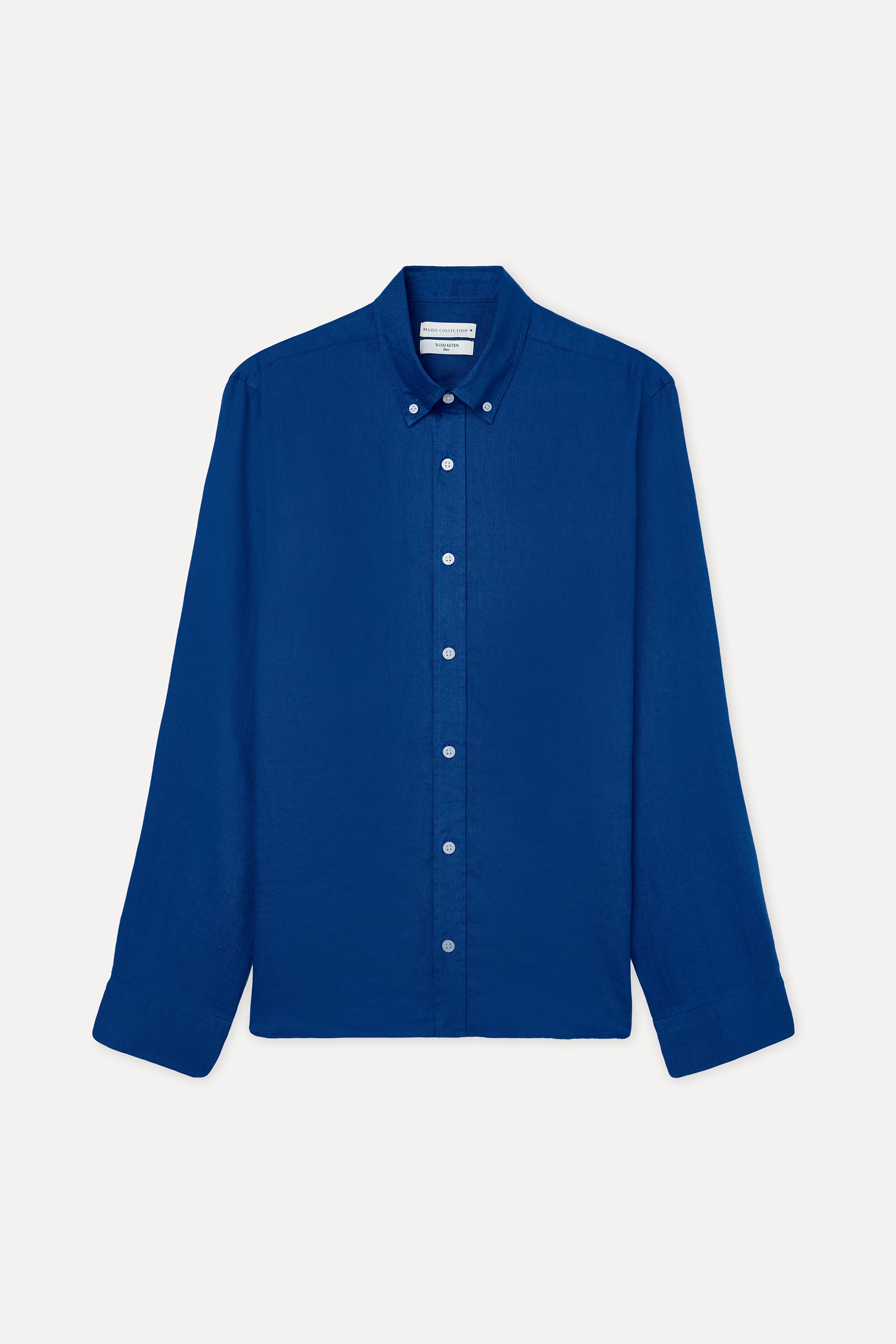 SLIM FIT UZUN KOLLU KETEN GÖMLEK