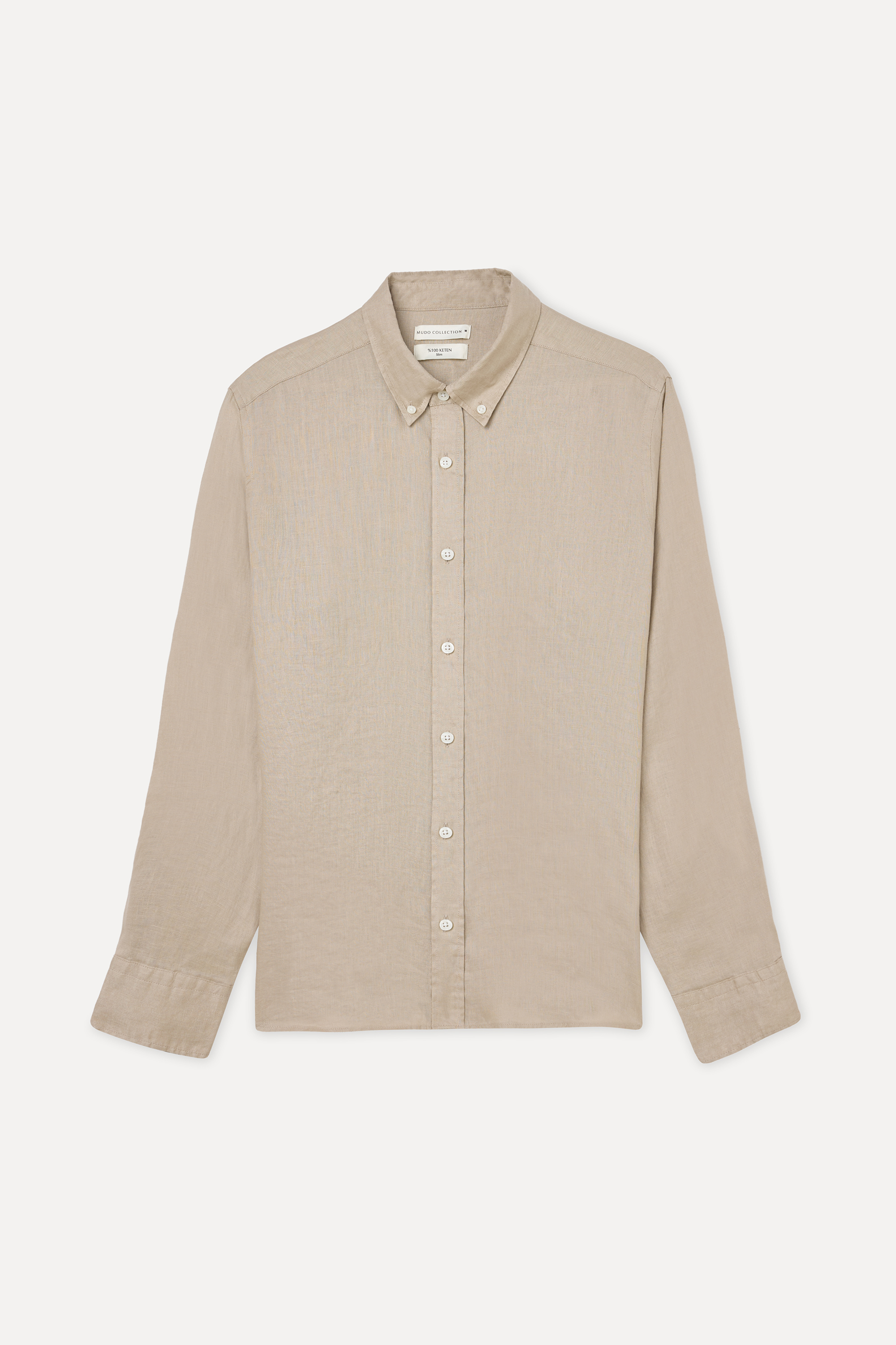 SLIM FIT UZUN KOLLU KETEN GÖMLEK