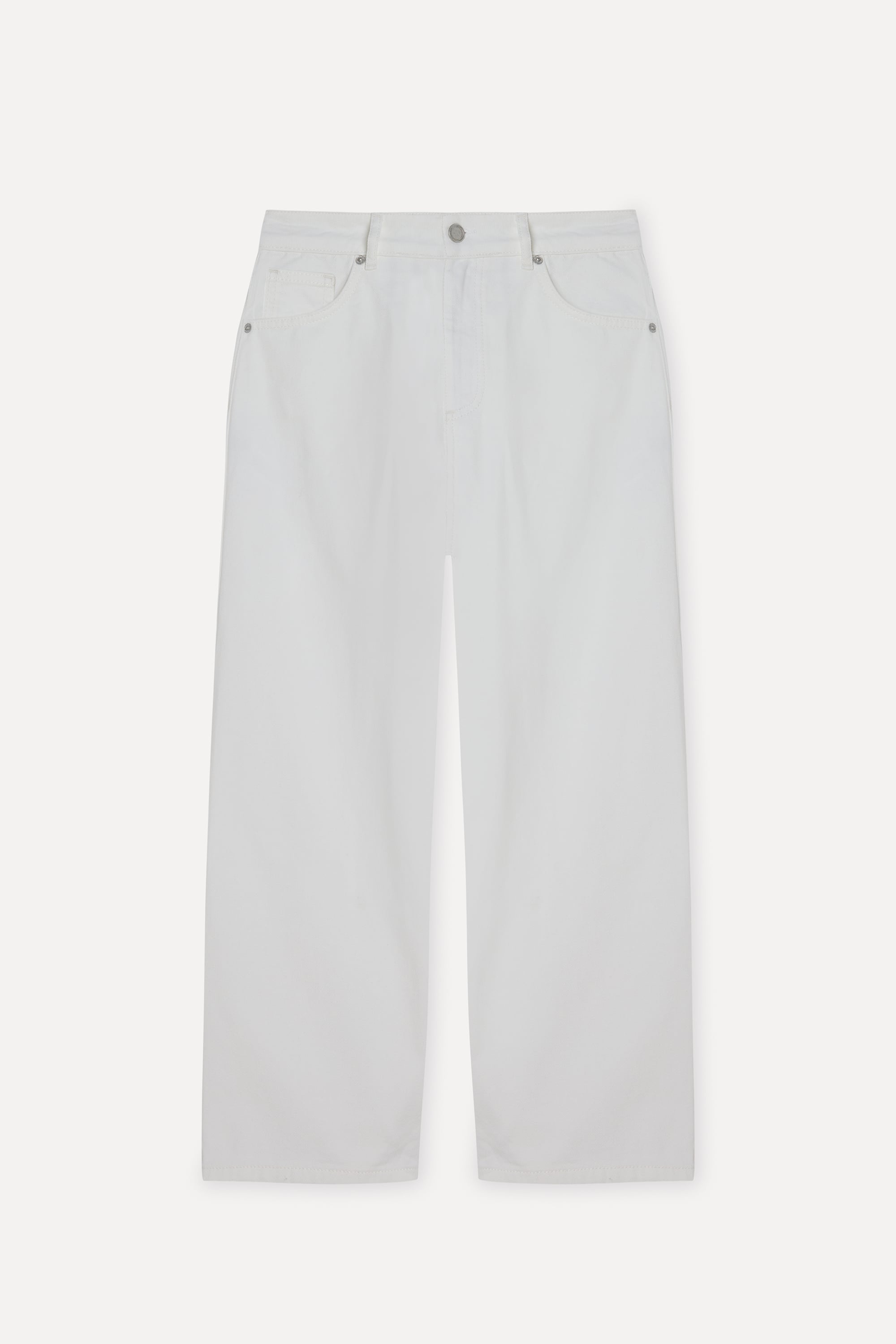 Mudo Kadın Beyaz Cropped Fit Pantolon