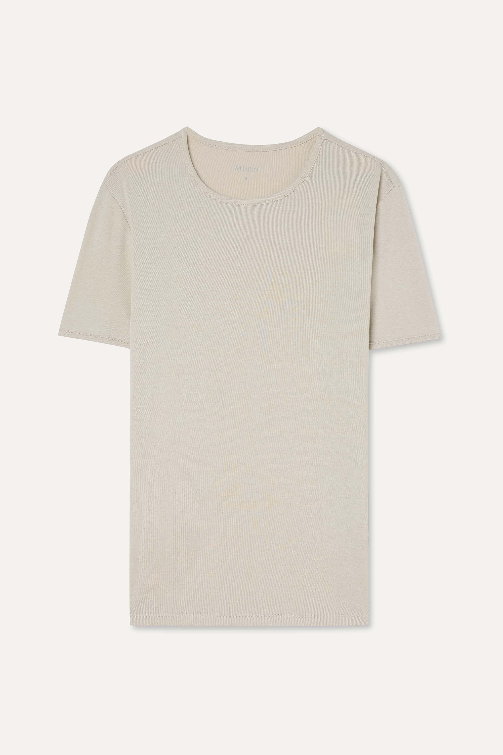 Erkek Taş Rengi Bisiklet Yaka T-Shirt