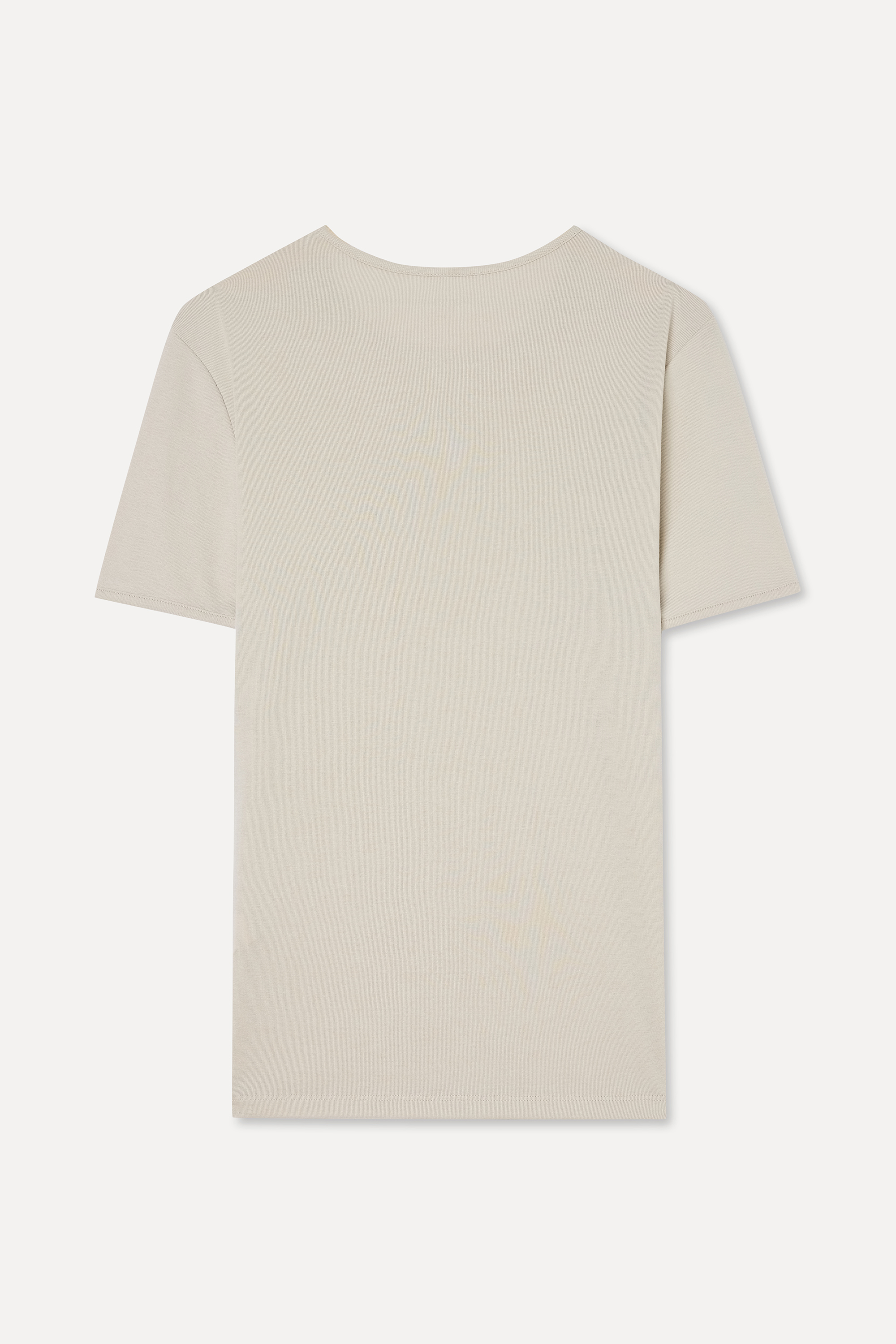 Erkek Taş Rengi Bisiklet Yaka T-Shirt