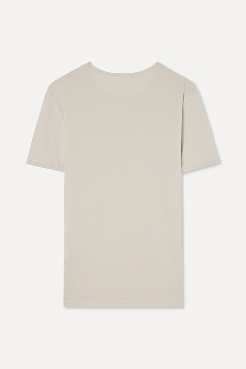  Erkek Taş Rengi Bisiklet Yaka T-Shirt