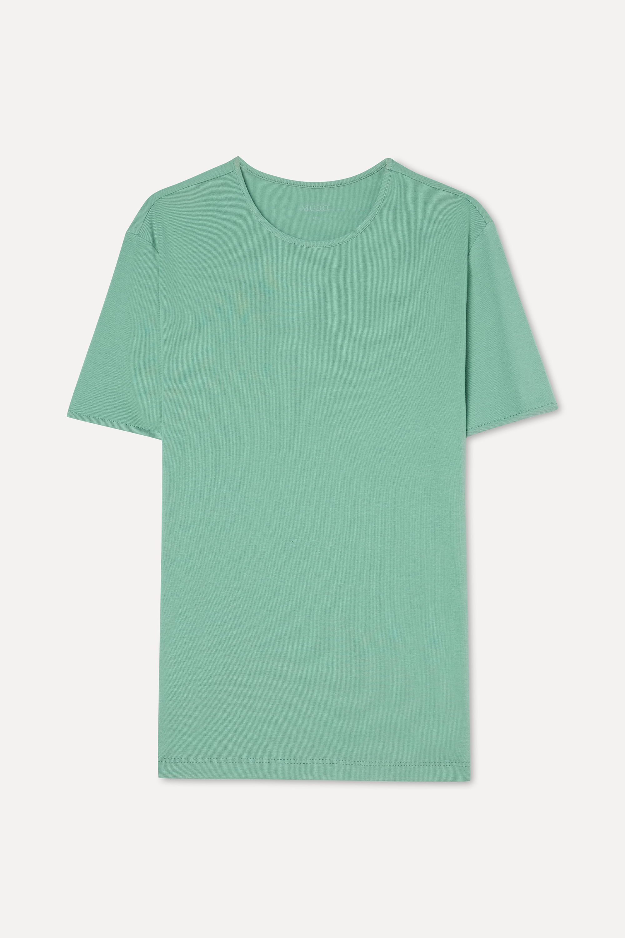 Erkek Yeşil Bisiklet Yaka T-Shirt