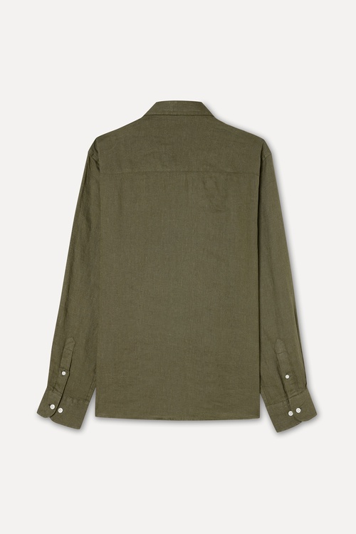  SLIM FIT UZUN KOLLU KETEN GÖMLEK