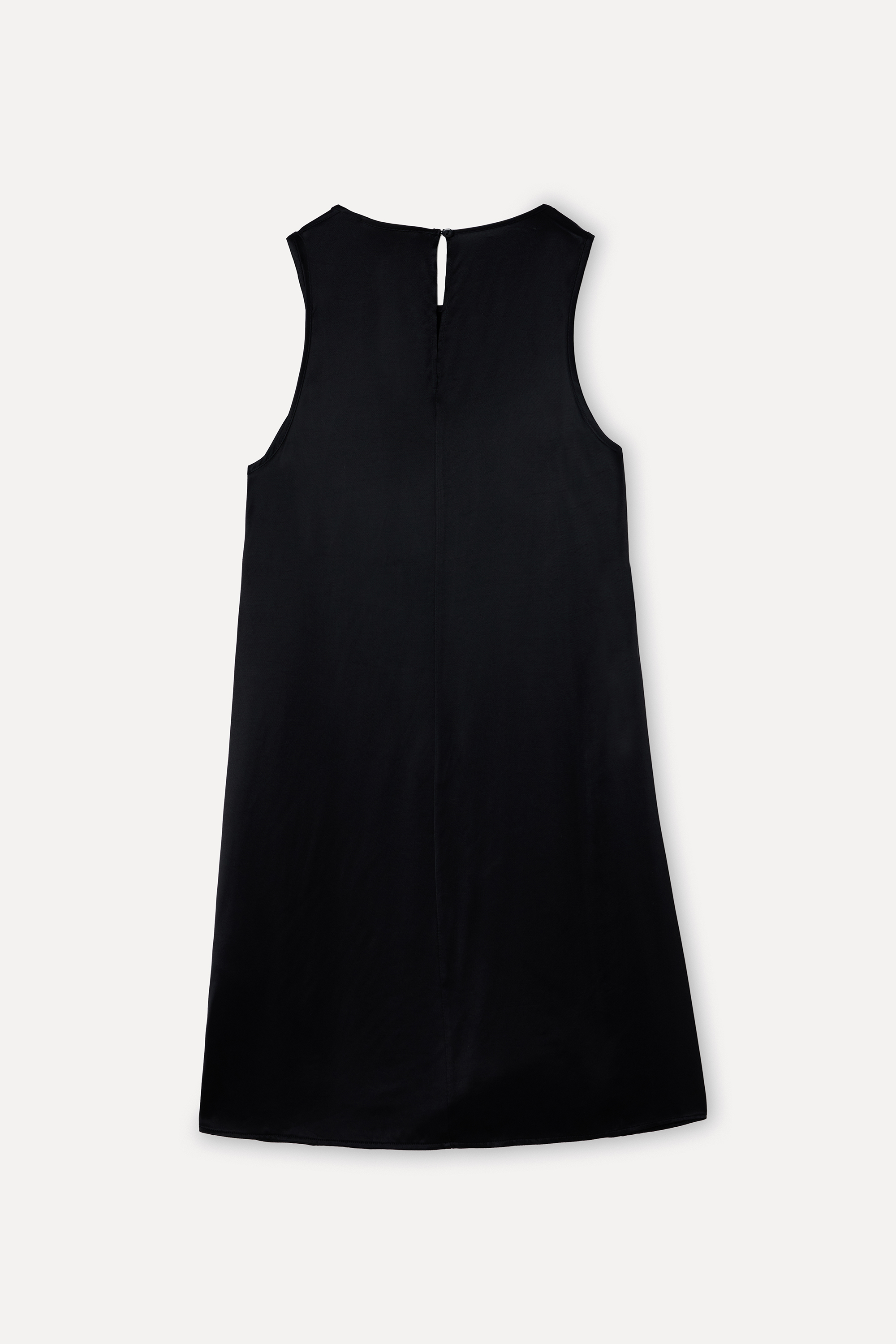 Kadın Siyah A Form Kolsuz Mini Elbise