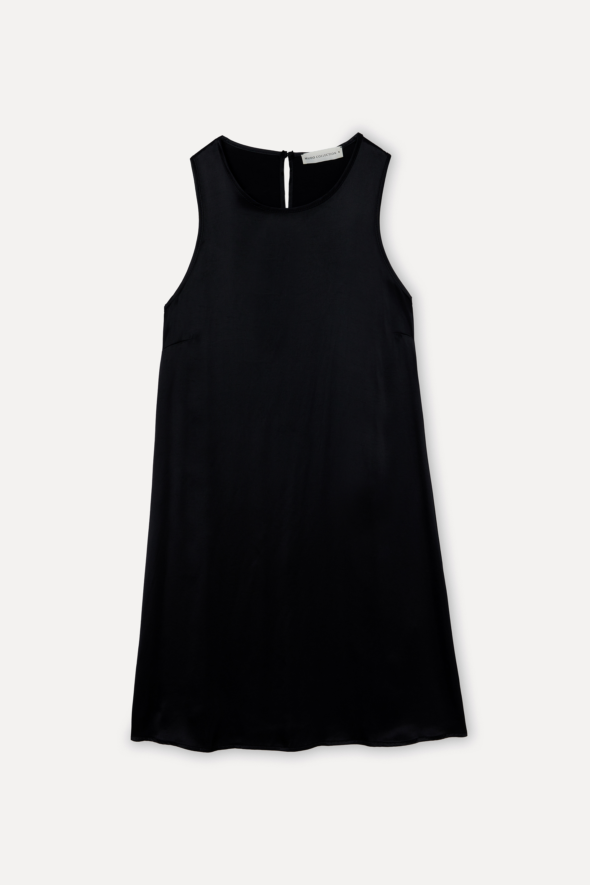 Kadın Siyah A Form Kolsuz Mini Elbise