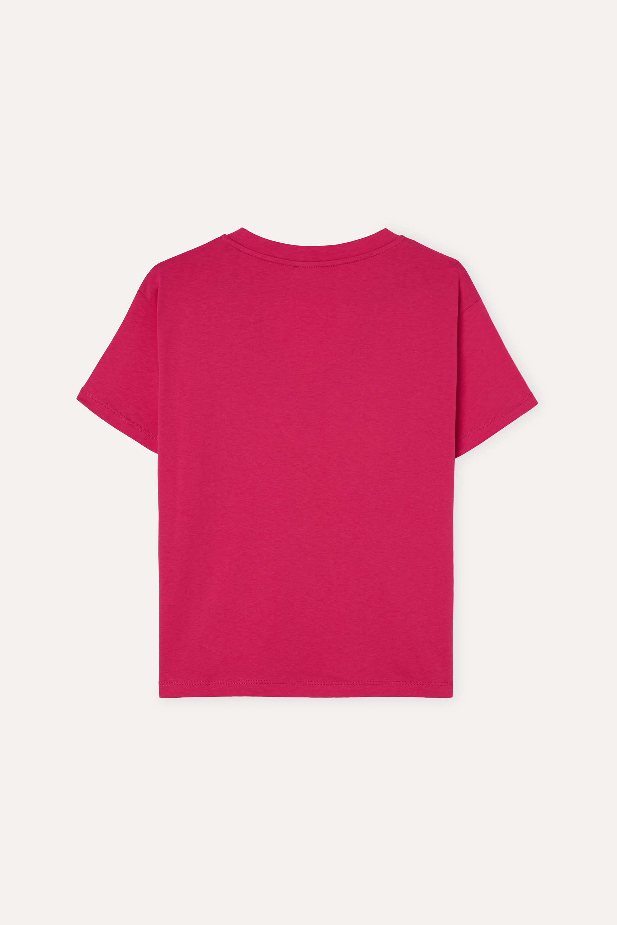 Kadın Pembe V Yaka T-Shirt