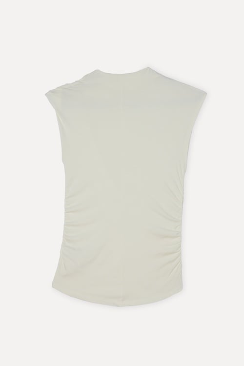 KAYIK YAKA TOKA DETAYLI KISA KOLLU MODAL BLUZ